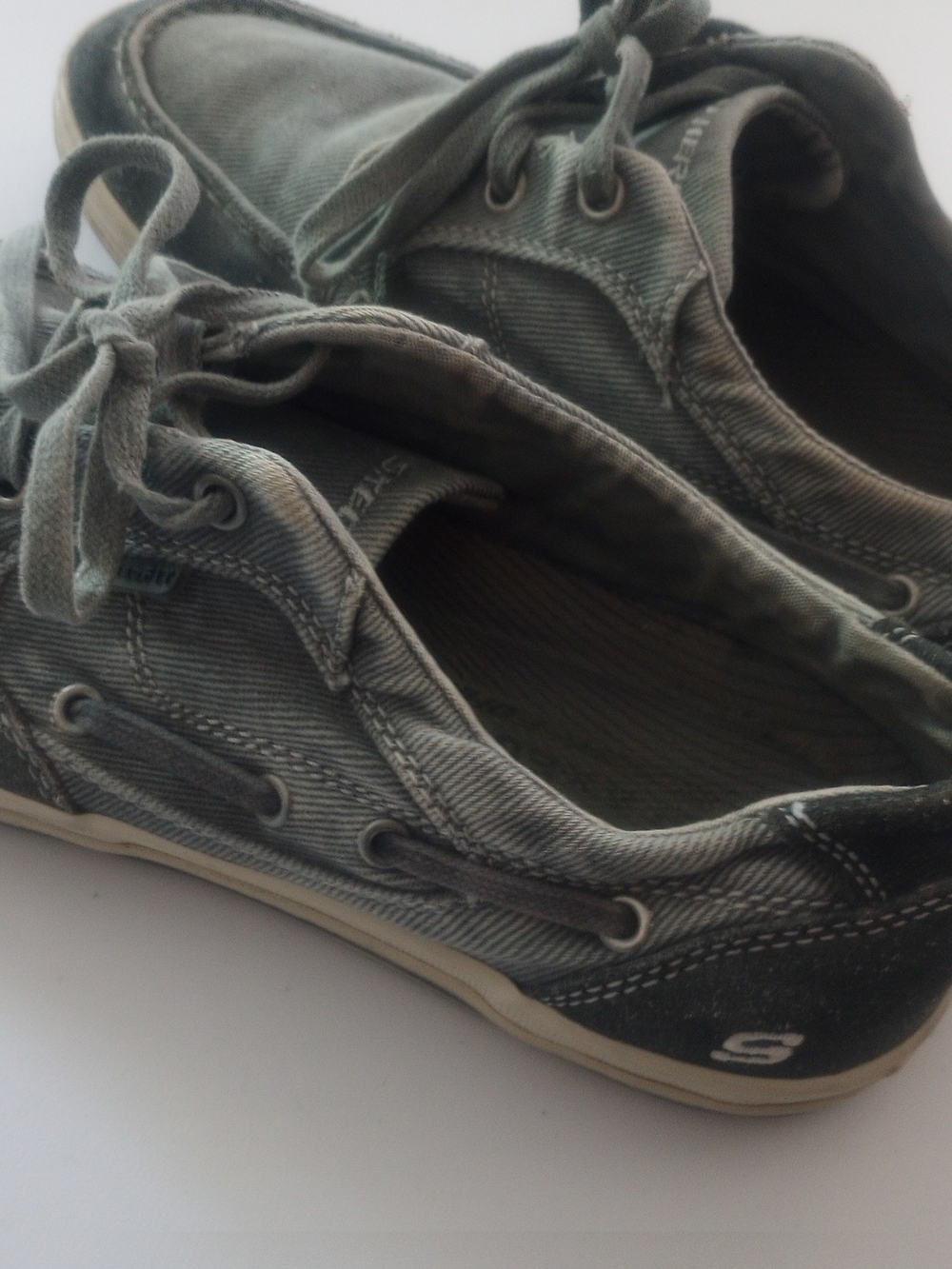Skechers Grey Canvas Boat Shoes